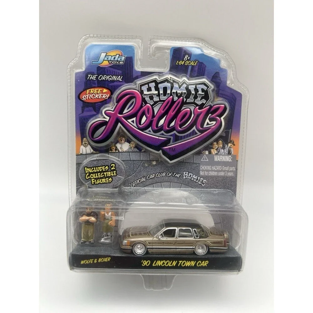 The Original Homie Rollerz ‘90 Lincoln Town Car Wolfe & Boxer Jada Toy 2004 READ